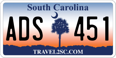 SC license plate ADS451