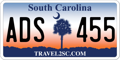 SC license plate ADS455