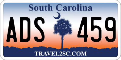 SC license plate ADS459