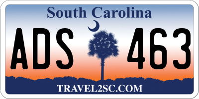 SC license plate ADS463