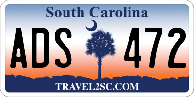 SC license plate ADS472
