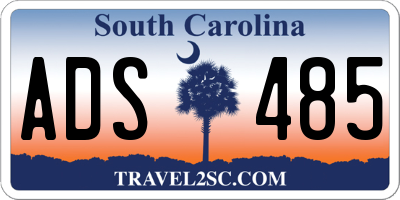 SC license plate ADS485