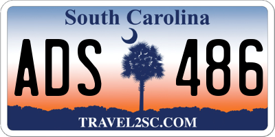 SC license plate ADS486