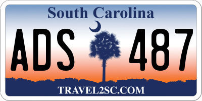 SC license plate ADS487