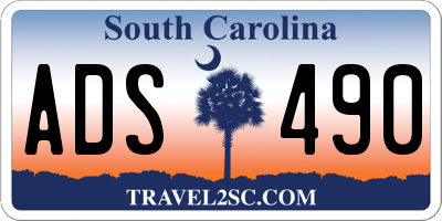 SC license plate ADS490