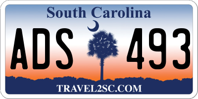 SC license plate ADS493