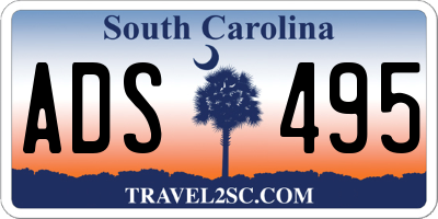 SC license plate ADS495