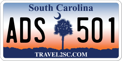 SC license plate ADS501