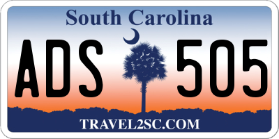 SC license plate ADS505