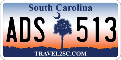 SC license plate ADS513