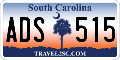 SC license plate ADS515