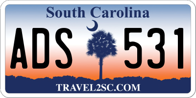 SC license plate ADS531