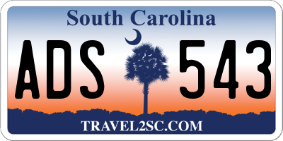 SC license plate ADS543