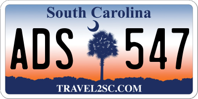 SC license plate ADS547