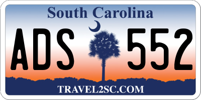 SC license plate ADS552