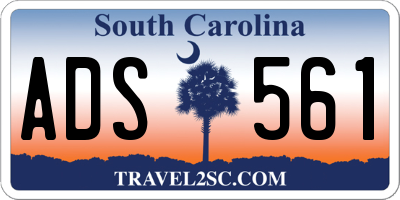 SC license plate ADS561