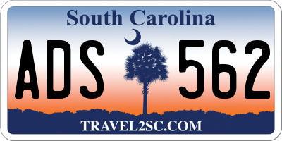 SC license plate ADS562