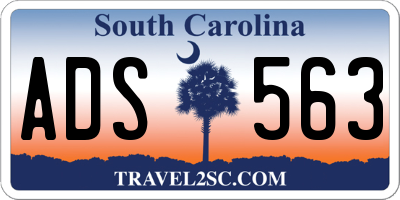 SC license plate ADS563