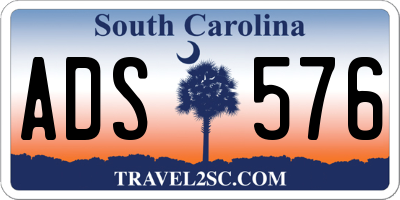 SC license plate ADS576