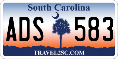SC license plate ADS583