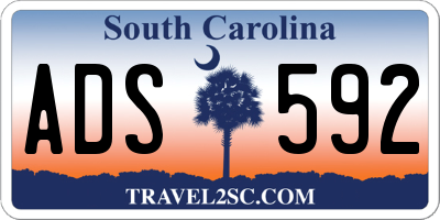 SC license plate ADS592