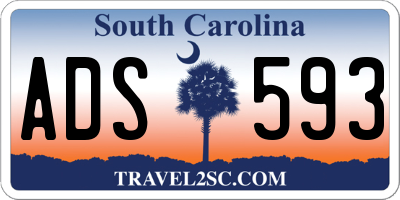 SC license plate ADS593