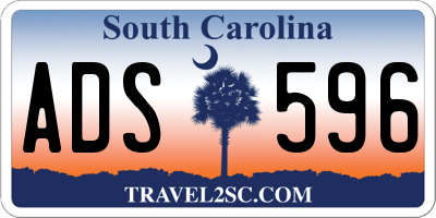 SC license plate ADS596