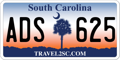 SC license plate ADS625