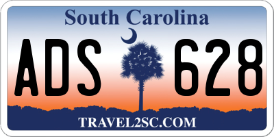 SC license plate ADS628
