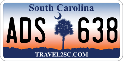 SC license plate ADS638