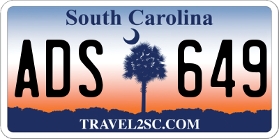 SC license plate ADS649