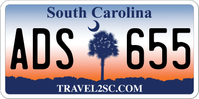 SC license plate ADS655
