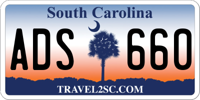 SC license plate ADS660