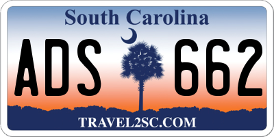 SC license plate ADS662