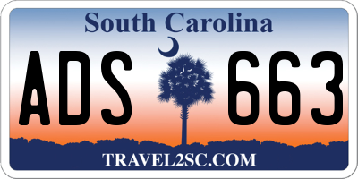 SC license plate ADS663