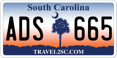 SC license plate ADS665