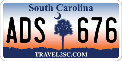SC license plate ADS676