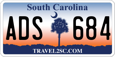 SC license plate ADS684
