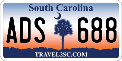 SC license plate ADS688