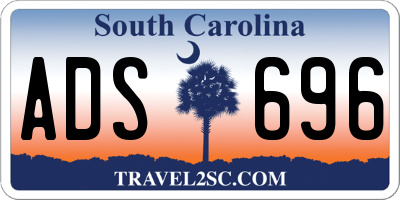 SC license plate ADS696