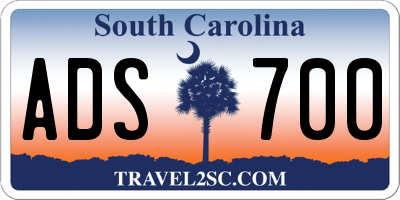 SC license plate ADS700