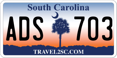 SC license plate ADS703