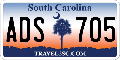 SC license plate ADS705