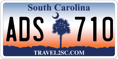 SC license plate ADS710