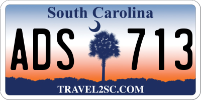 SC license plate ADS713