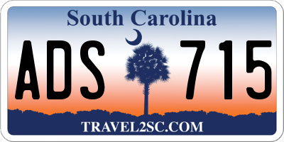 SC license plate ADS715