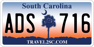 SC license plate ADS716
