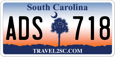 SC license plate ADS718