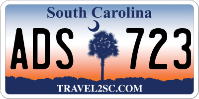 SC license plate ADS723