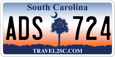 SC license plate ADS724